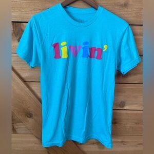 Pierce + Pine Turquoise LIVIN’ Graphic Tee